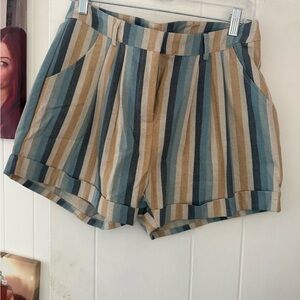 Knot Sisters Multicolor Striped Women's Shorts